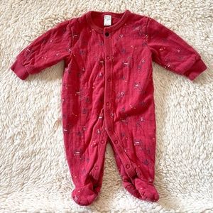 Petit Lem organic footie with deer